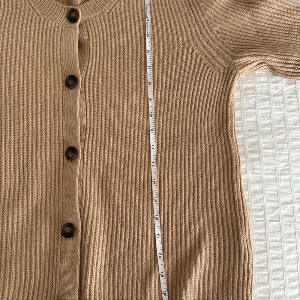 Massimo Dutti Tan Ribbed Cardigan - Picture 3 of 6